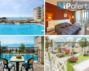 Еднодневен пакет със закуска и вечеря + басейн и мини клуб за деца от ХОТЕЛСКА ЧАСТ Хотел Феста Поморие Ризорт, Поморие