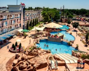 All Inclusive нощувка за ДВАМА + 4 басейна и мини АКВАПАРК на 250м. от плажа в Слънчев бряг,  хотел Котва****