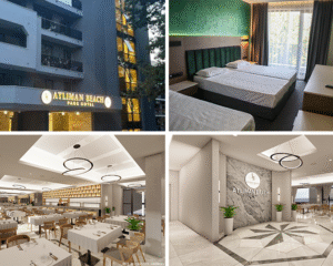 Пакет със закуска и вечеря или закуска, обяд и вечеря, включени напитки в Парк-Хотел Атлиман Бийч, Китен