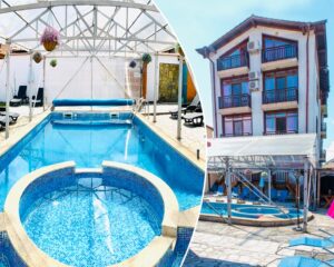 Нощувка на човек + топъл минерален басейн в семеен хотел Карпе Дием, с. Баня до Банско