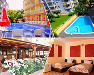 Нощувка на човек със закуска или закуска и вечеря + басейн в хотел Риор, Слънчев бряг. Дете до 12.99г – Безплатно!