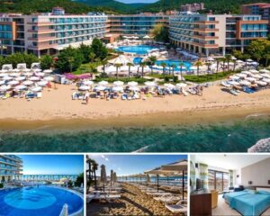 На ПЪРВА линия в Елените! All Inclusive нощувка на човек + частен плаж с чадър и шезлонг на него + 2 басейна и уелнес център от Сенди Бей Хотел. Дете до 11.99г - БЕЗПЛАТНО!