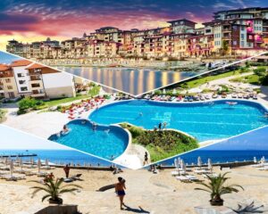 Ранни записвания за море 2025 на 1-ва линия край Свети Влас! Нощувка на човек със закуска + басейни от Хотел Райска градина*****