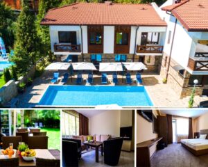 Нощувка със закуска за четирима в луксозен апартамент + топъл минерален басейн в Къщи за гости Релакс, Огняново