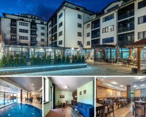 2+ нощувки на човек на база All Inclusive Light + 2  външни отопляеми джакузита, минерален басейн и релакс зона от хотел Роял Банско Апартмънтс, Банско. Дете до 11.99г. - Безплатно!