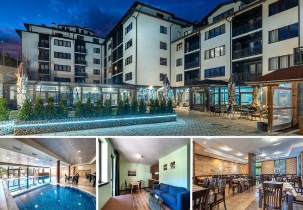 2+ нощувки на човек на база All Inclusive Light + 2  външни отопляеми джакузита, минерален басейн и релакс зона от хотел Роял Банско Апартмънтс, Банско. Дете до 11.99г. - Безплатно!