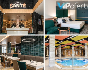 ДЕЛНИЧЕН ПАКЕТ ЗА ДВАМА със закуски, вечери, БОНУС обяди, преглед и процедура + басейни и СПА от СПА хотел Санте 5*, Велинград